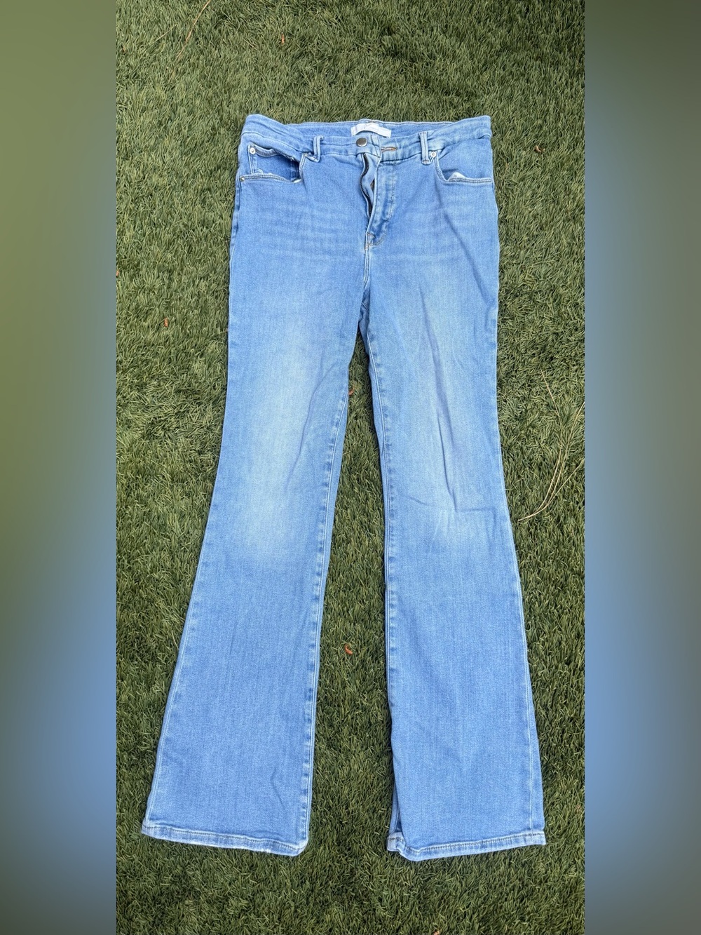 Good American/Zara Light Blue Flared Jeans